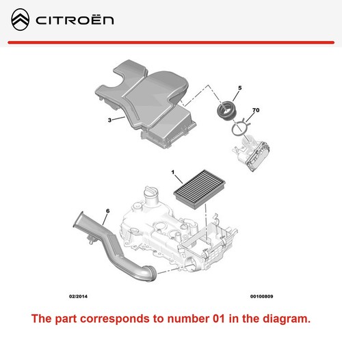Genuine citroen air filter - air,
